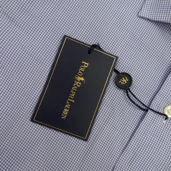 Polo Ralph Lauren Button Up Shirt‎ Mens 16 40 41 Blue White Regent Fit Dress K - Picture 7 of 13